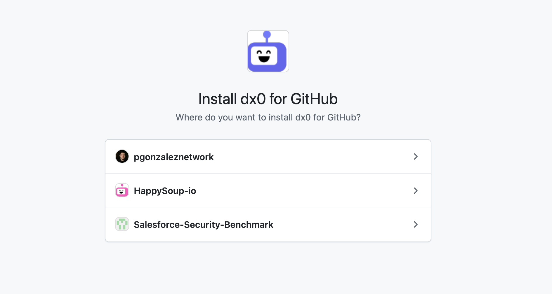 Installing the dx0 GitHub App